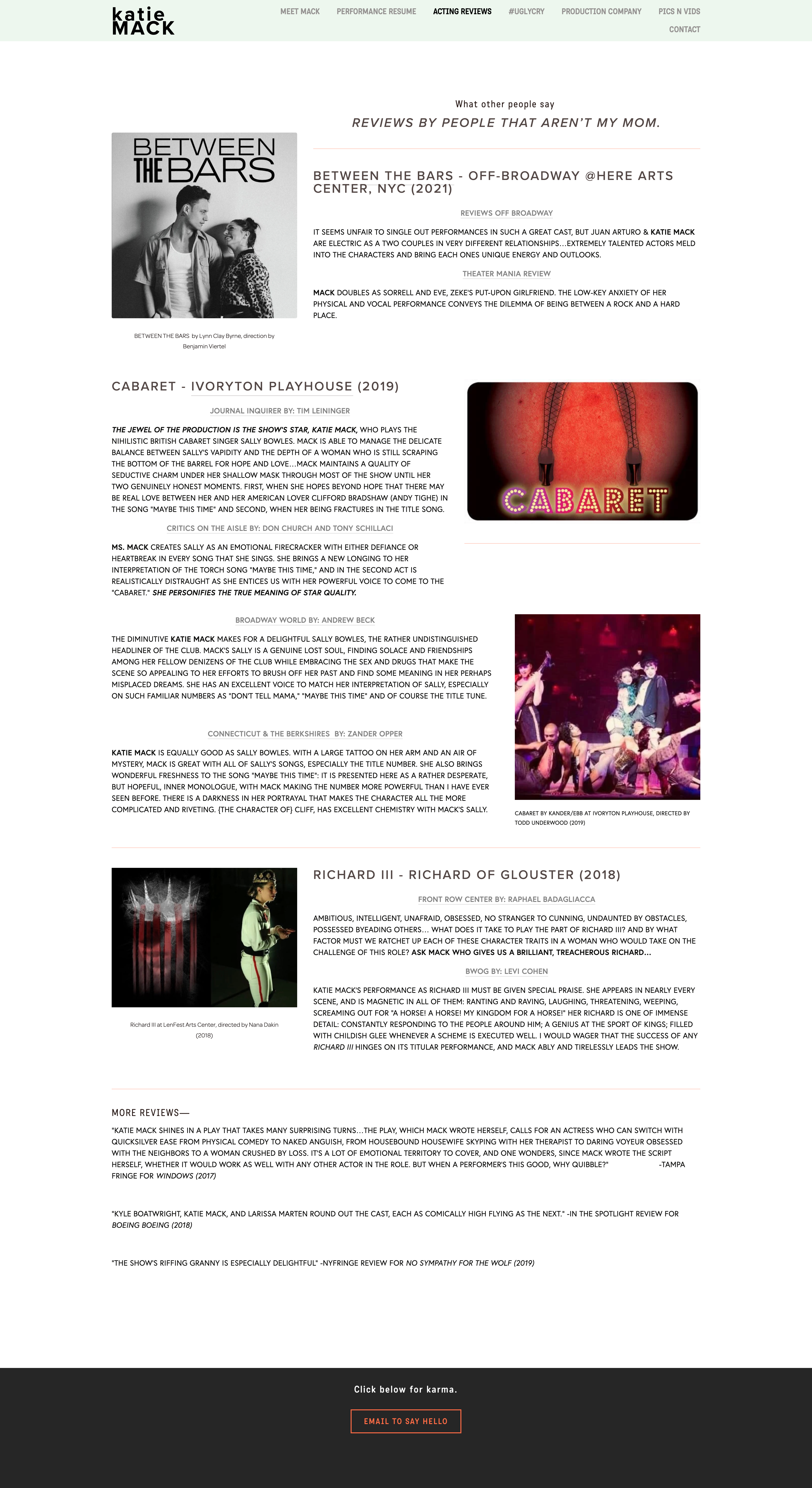Acting Reviews